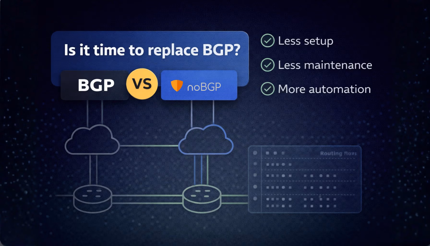noBGP vs. BGP: A Side-by-Side Comparison