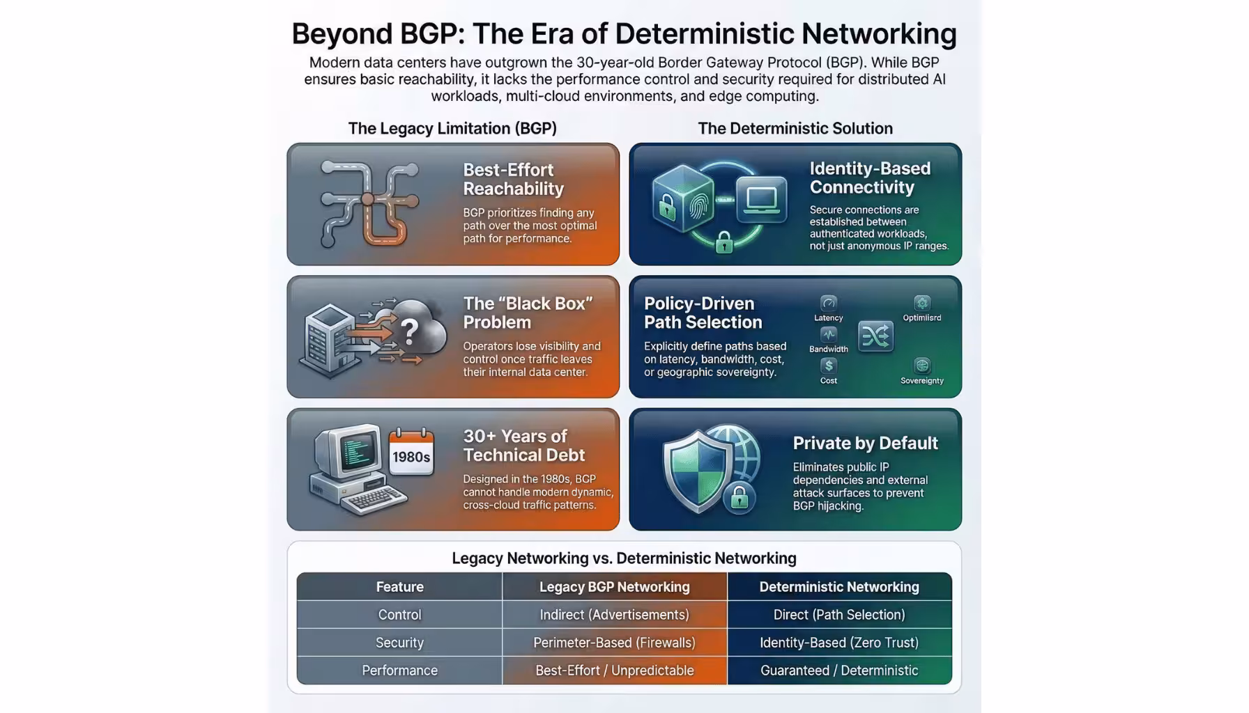 The Operational and Economic Impact of Post-BGP Data Centers